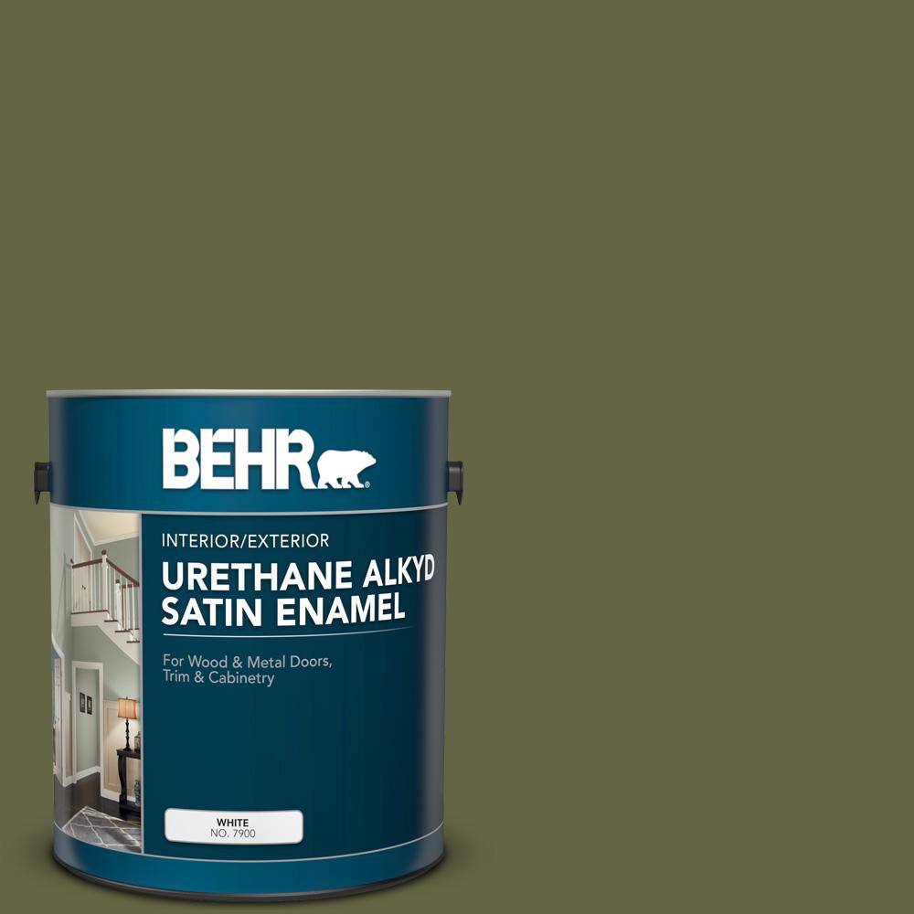 BEHR 1 gal. PPU924 Amazon Jungle Urethane Alkyd Satin Enamel Interior