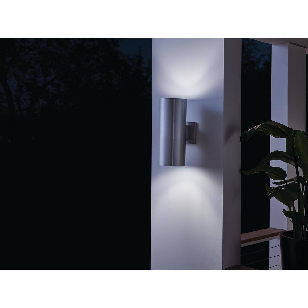 Brushed Aluminum Modern Cylinder Wall Sconce