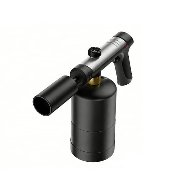 Silver Propane Torch, Cooking Blow Torch Gun with Safety Lock, Charcoal Lighter, Flame Thrower, Kitchen Food Torch Head