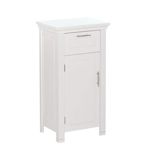 Somerset 16 in. W x 30 in. H x 12 in. D White Linen Cabinet with Bathroom and Laundry Storage, Drawer and Shelf