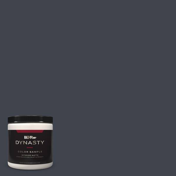 BEHR DYNASTY 8 oz. #ECC-23-3 Blackbird Matte Stain-Blocking Interior/Exterior Paint and Primer Sample