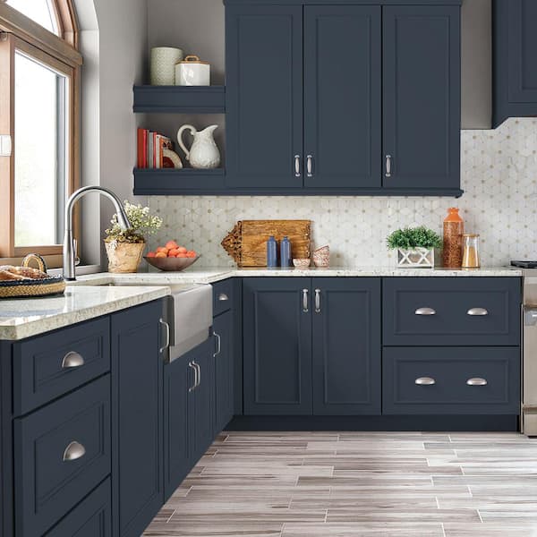 1 gal. #PPF-58 Dark Night Satin Enamel Interior/Exterior Cabinet, Door & Trim Paint