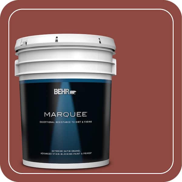 5 gal. #PPH-72 Rusty Red Satin Enamel Exterior Paint & Primer
