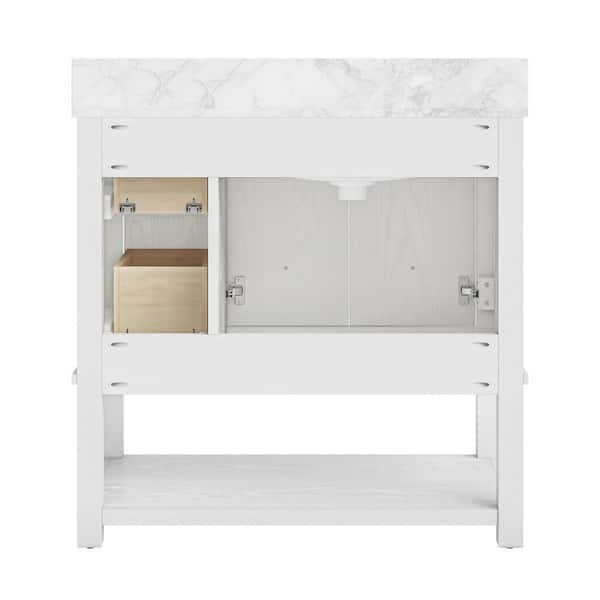OrangeOne 36 in. W Single Sink Freestanding White Bath Vanity with