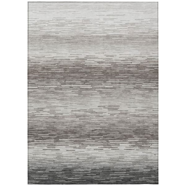 Chantille Machine Washable Indoor/Outdoor Abstract ACN2886 Taupe 8 ft. x 10 ft. Area Rug