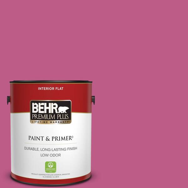 BEHR PREMIUM PLUS 1 gal. #P120-5 Beauty Queen Flat Low Odor Interior Paint & Primer