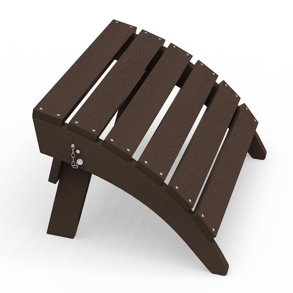 JEAREY HDPE Folding Plastic Outdoor Ottoman for Adirondack in Apple Green