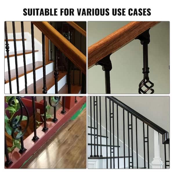 Iron Baluster Shoes Stair Flat Shoe With Screw And Hex Wrench For 1/2