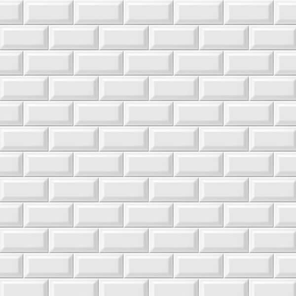 Daltile Finesse Bright White 3 in. x 6 in. Ceramic Beveled Wall Tile (11.25 sq. ft. / Case)