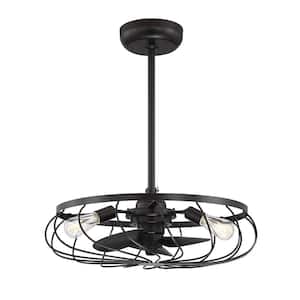 D'lier 24 in. Integrated LED Indoor Oil Rubbed Bronze 3-Light Ceiling Fan
