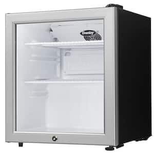 17.69 in. 1.6 cu.ft. Mini Refrigerator with Glass Door in Stainless Steel
