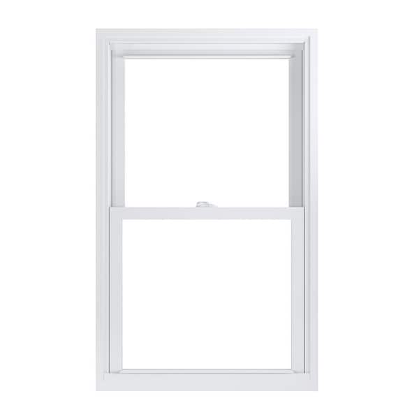 American Craftsman 27.75 in. x 45.25 in. 70 Pro Series Low-E Argon Glass Double Hung White Vinyl Replacement Window, Screen Incl
