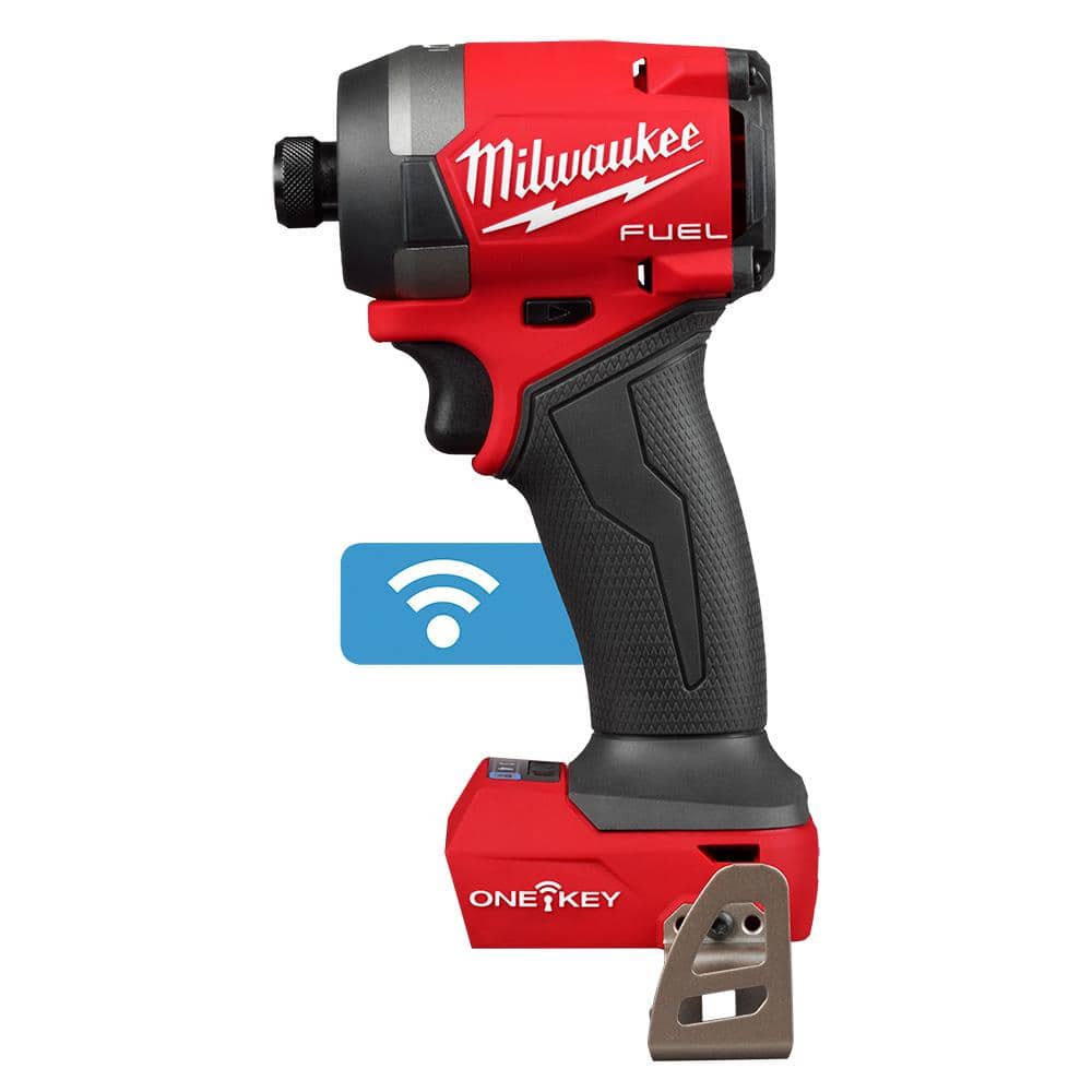 Milwaukee M18 FUEL ONE-KEY 18V Lithium-Ion Brushless Cordless 1/4 in. Hex  Impact Driver (Tool-Only) 2957-20 The Home Depot