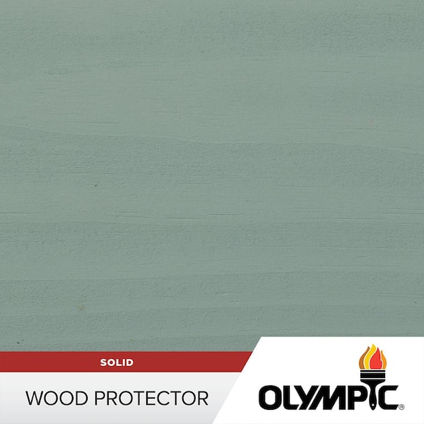 Olympic 1 gal. Ocean Mist Exterior Solid Wood Protector Stain Plus Sealant in One