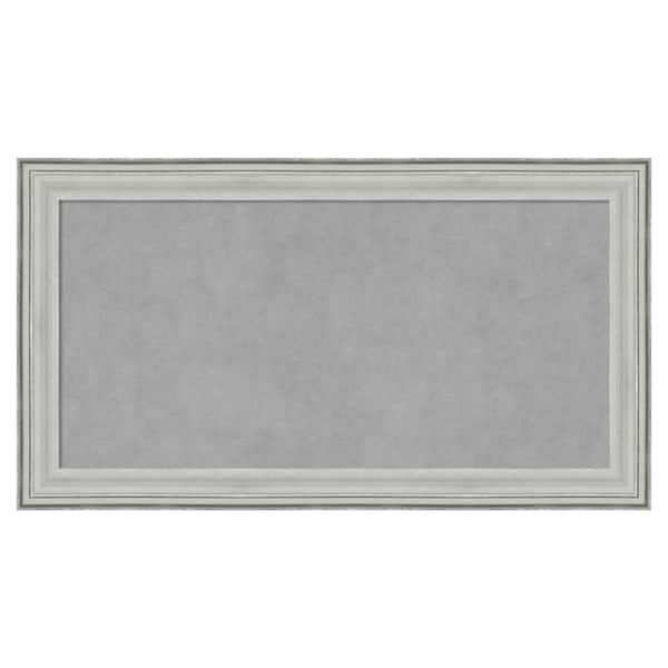 Amanti Art Bel Volto Silver 27 in. x 15 in Framed Magnetic Board
