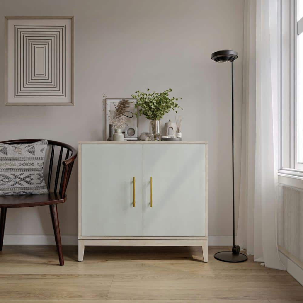 Shagreen 2-Door Cabinet - Natural Brown