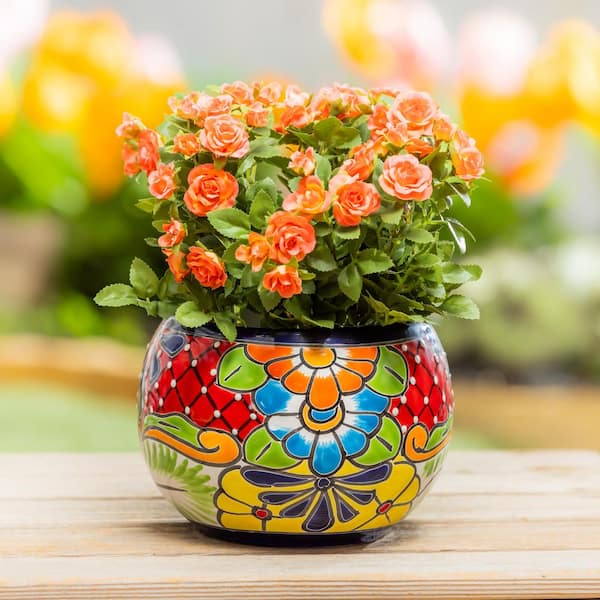 Evergreen Enterprises Talavera 7 in. Ceramic Mini Jug Planters