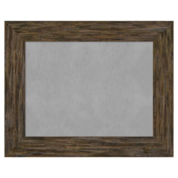 Amanti Art Fencepost Brown 31 in. x 25 in. Framed Magnetic Board