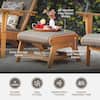 Infographic showing features like durability and material of outdoor furniture.