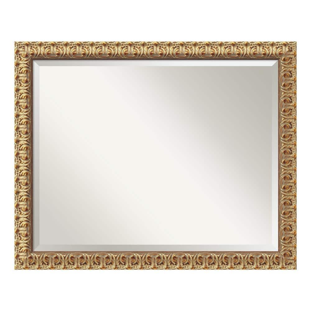 Florentine Gold Ornate Beveled Wood Framed Wall Mirror