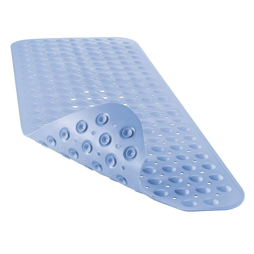 Extra Large 40 x 16 Inch Non-Slip Bath and Shower Safety Mat with Suction Cups and Drain Holes, Light Blue price history on PriceWatchPro