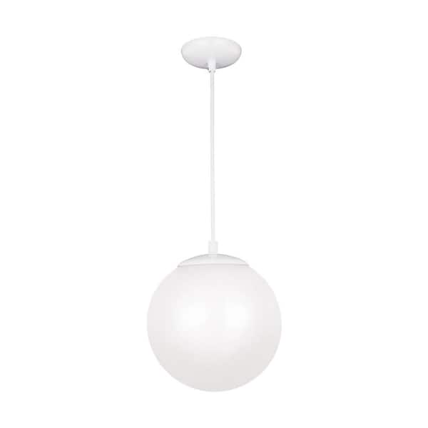 Generation Lighting Hanging Globe 1-Light White Pendant