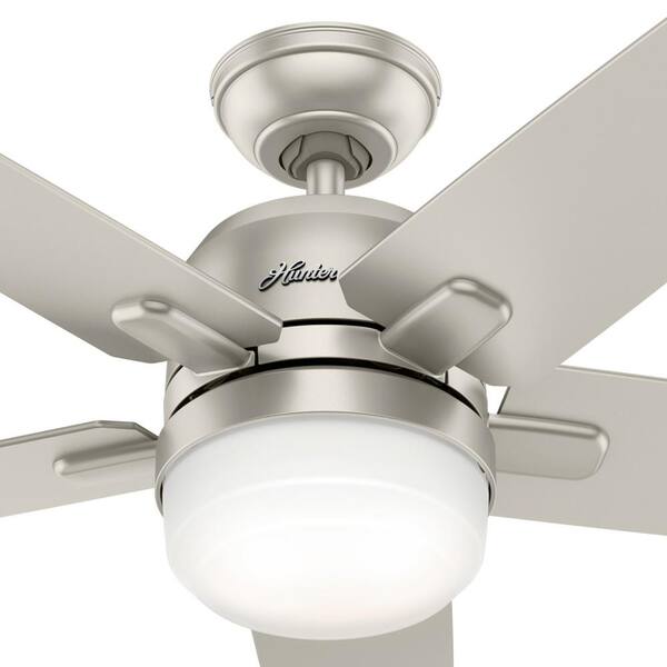 Cavera II 52 in Indoor Matte Nickel Wifi-Enabled Smart Ceiling Fan w/Light Kit 