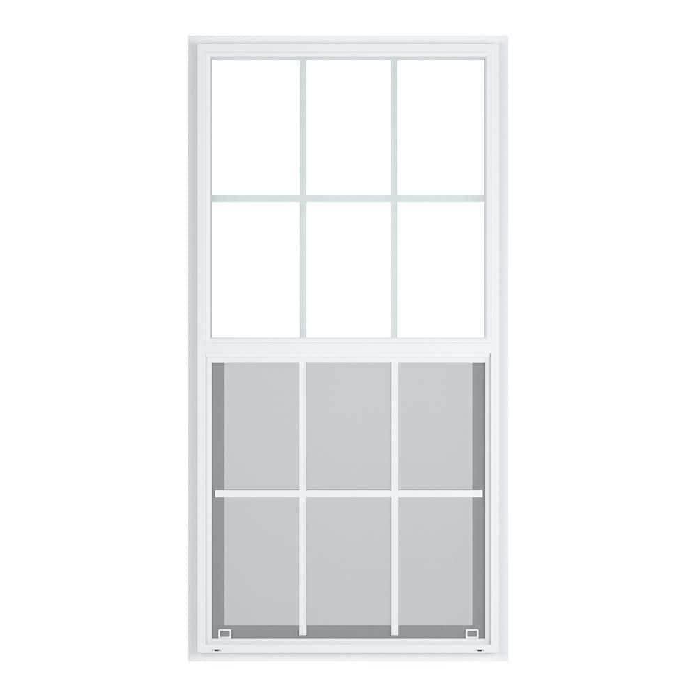 Ply Gem 35.25 in. x 71.25 in. 400 Series White Aluminum Single