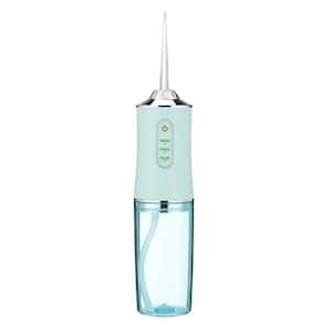 11.06 in. x 2.36 in. x 2.36 in. Portable Oral Irrigator IPX7 Water Jet Floss 3-Mode Oral Care with 4 Nozzles in Green