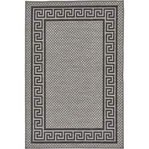 Outdoor Greek Key Gray 3' 3 x 5' 0 Area Rug