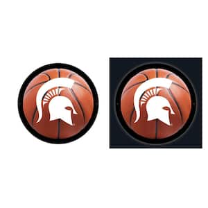 15 in. Michigan State University Basketball Round Plug-in LED Lighted Sign