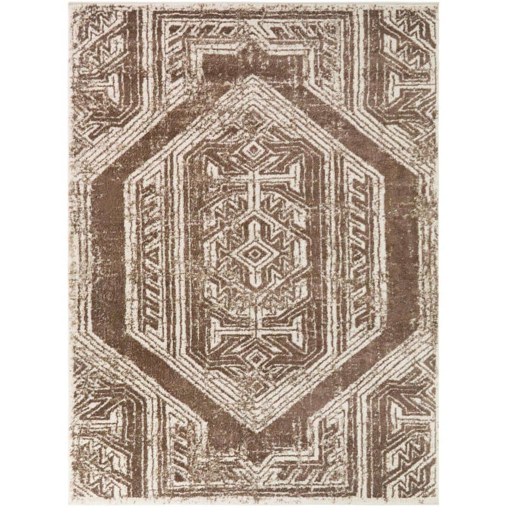 BALTA Harada Cream 5 ft. x 7 ft. Southwestern Medallion Area Rug ...
