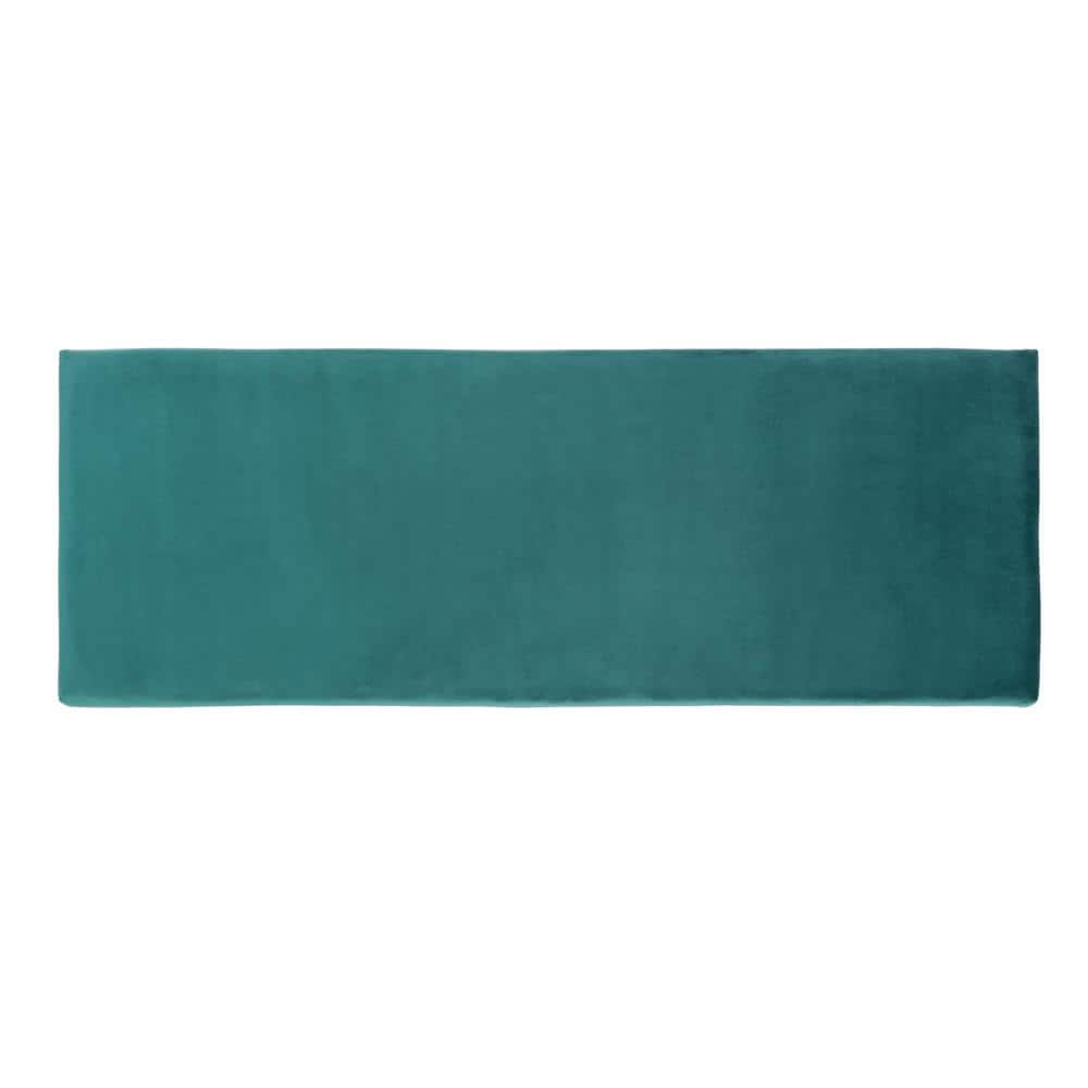 Emerald Velvet and Gold Quatrefoil 45" Bench
