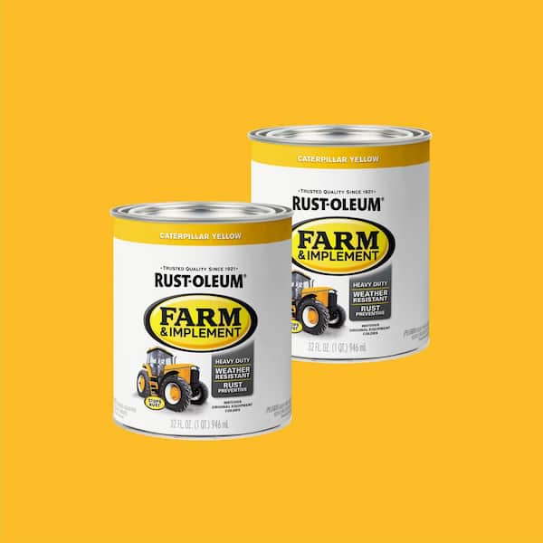 1 qt. Farm & Implement Caterpillar Yellow Gloss Enamel Paint (2-Pack)
