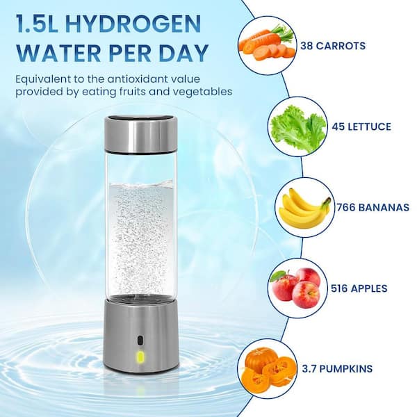 Anqtovp 2 in 1 Hydrogen Water Generator Bottle 5 Minute