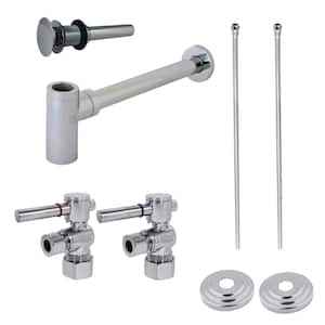 Trimscape Modern Plumbing Sink Trim Kit 1-1/4 in. Brass with Bottle Trap and Overflow Drain in Polished Chrome