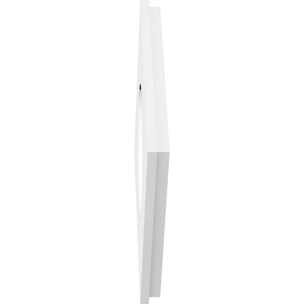 White PVC Contemporary Diamond Ceiling Medallion, 20" x 13.38"