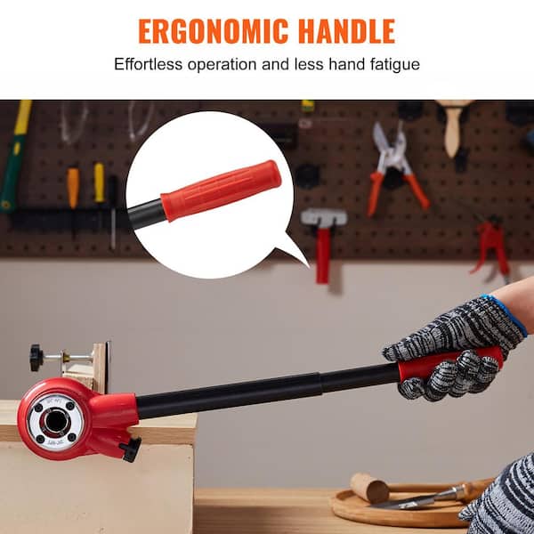 SKYSHALO Ratchet Pipe Threader Kit, 1/2 in. NPT 3/4 in. NPT 
