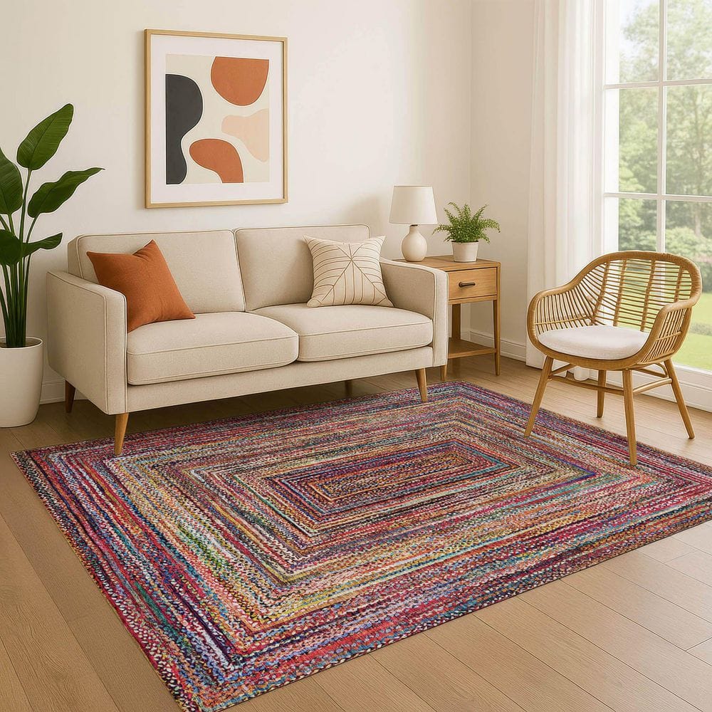 Mayfield Premium Machine Washable Abstract AMF1725 Paprika 9 ft. x 12 ft. Area Rug price history on PriceWatchPro
