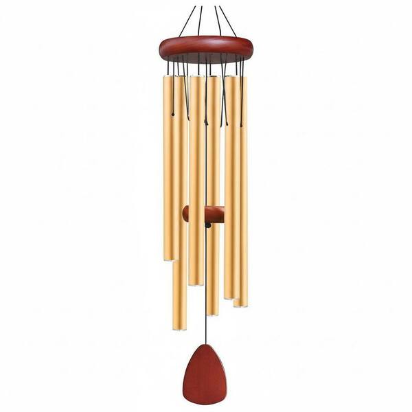 42-Inch Large Deep Metal Wind Chimes – Heroic Windbell For Indoor/Outdoor Home Decor, Art Deco Style (Brown)