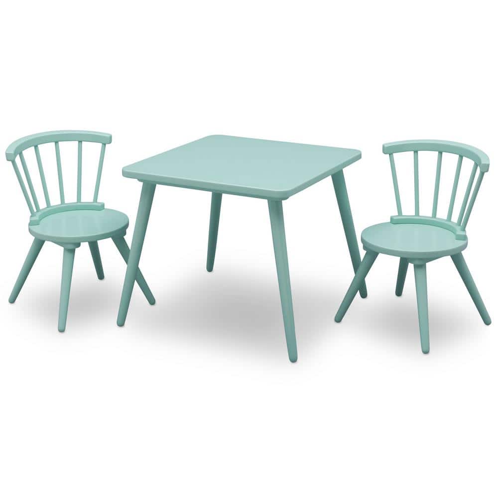Delta Children Aqua Windsor Table and 2-Chair Set, Blue -  531300-347