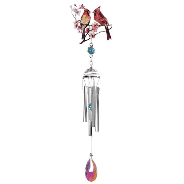 21 in. Long Red Cardinal Acrylic Mini Wind Chime