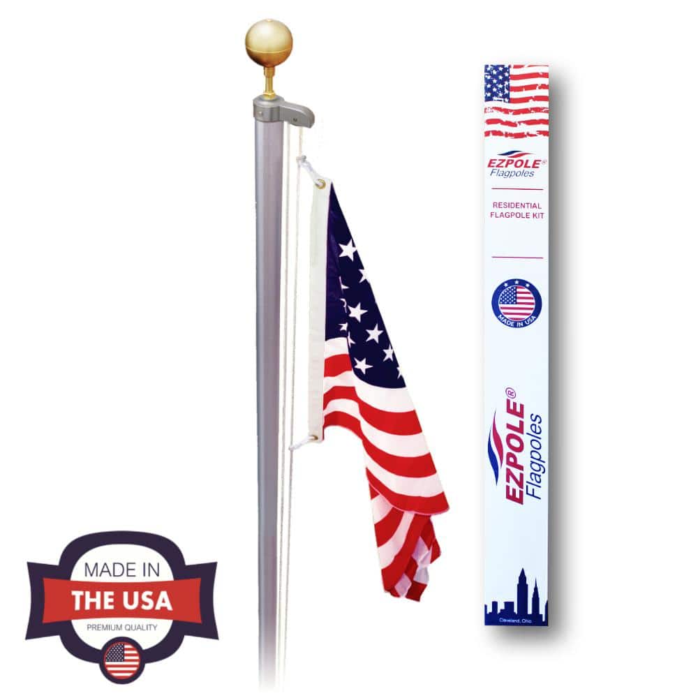 EZPole 21 ft. Sectional Flagpole Kit with Rope - The Home Depot