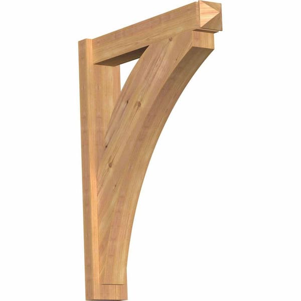 Ekena Millwork 6 in. x 36 in. x 28 in. Western Red Cedar Thorton Arts and Crafts Smooth Outlooker