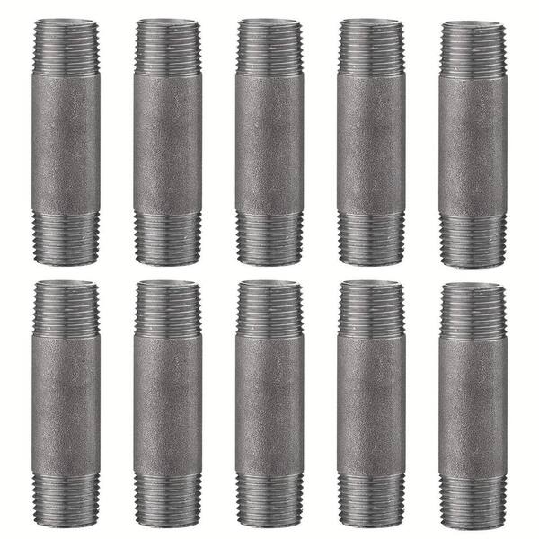 Ironwerks Designs 1/2 in. X 3 in. Black Iron Pipe Nipple (10-Pack)