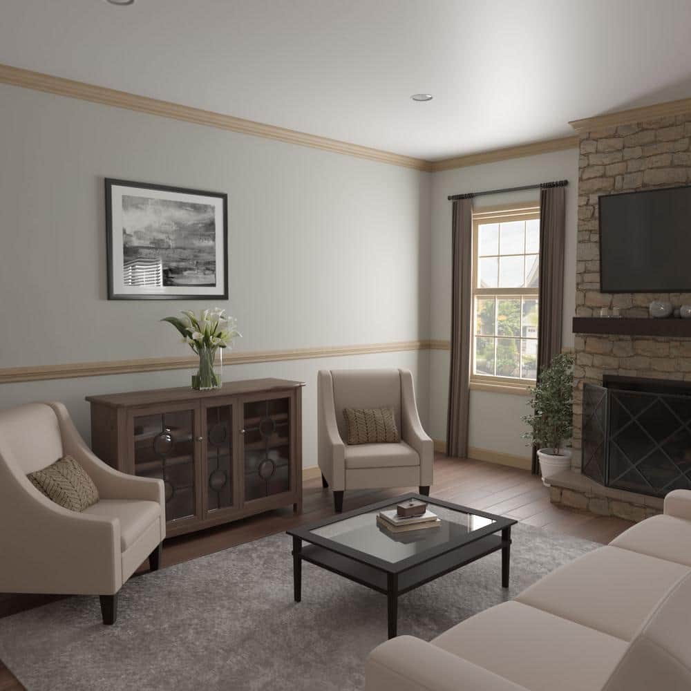 Natural Pine Solid Hardwood Crown Moulding, 96" Length