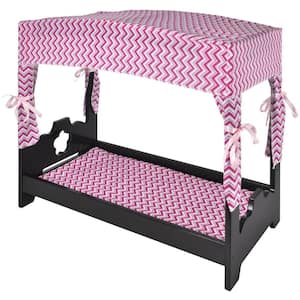 Espresso Kids Canopy Doll Bed