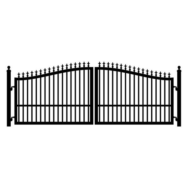 Mighty Mule St. Augustine 16 ft. W x 5 ft. H 2 in. Powder Coated Steel Dual Driveway Fence Gate