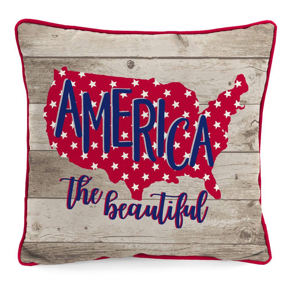 Jordan Manufacturing 18 in. L x 18 in. W x 5 in. T Outdoor Throw Pillow ...