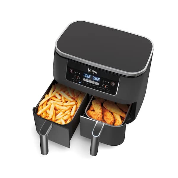 NINJA Foodi 6 qt. 5 in-1 2-Basket Black Air Fryer with DualZone Technology  DZ090 DZ090 - The Home Depot